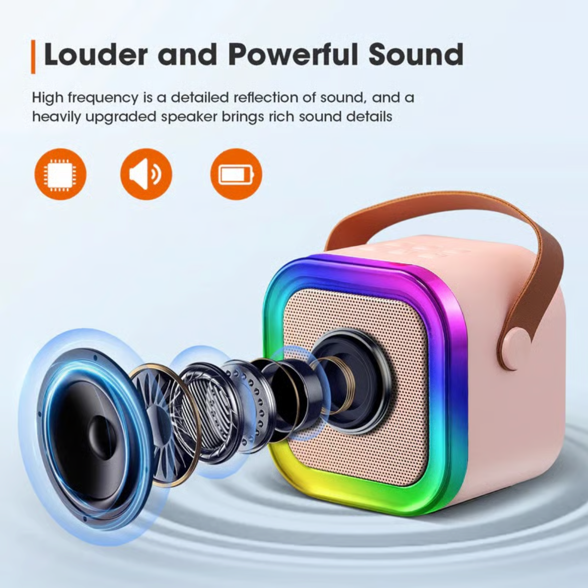 Cute Karaoke Wireless Speaker with Dual Microphones
