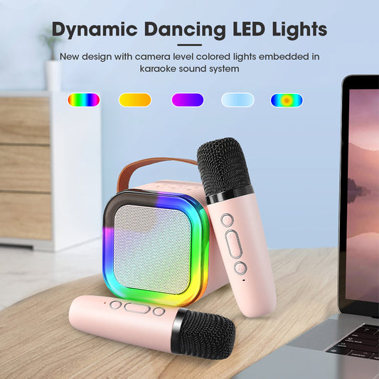 Cute Karaoke Wireless Speaker with Dual Microphones