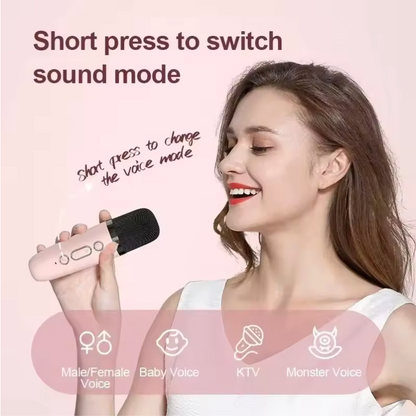 Cute Karaoke Wireless Speaker with Dual Microphones